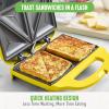 imageGreenLife Pro Electric Panini Press Grill and Sandwich Maker Healthy Ceramic Nonstick PlatesEasy Indicator Light PFASFree YellowYellow