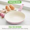 imageGreenLife Soft Grip 8 Frypan Skillet and Spatula Breakfast Cookware Set PFASFree Ceramic Nonstick Silicon Spatula with Bamboo Handle Egg Omelette Bacon Dishwasher Safe StayCool Handles CreamPink