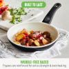 imageGreenLife Soft Grip 8 Frypan Skillet and Spatula Breakfast Cookware Set PFASFree Ceramic Nonstick Silicon Spatula with Bamboo Handle Egg Omelette Bacon Dishwasher Safe StayCool Handles CreamBlack