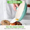 imageGreenLife Soft Grip 8 Frypan Skillet and Spatula Breakfast Cookware Set PFASFree Ceramic Nonstick Silicon Spatula with Bamboo Handle Egg Omelette Bacon Dishwasher Safe StayCool Handles CreamTurquoise