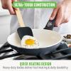 imageGreenLife Soft Grip 8 Frypan Skillet and Spatula Breakfast Cookware Set PFASFree Ceramic Nonstick Silicon Spatula with Bamboo Handle Egg Omelette Bacon Dishwasher Safe StayCool Handles CreamBlack