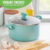 imageGreenLife Soft Grip Diamond Healthy Ceramic Nonstick 12 Piece Cookware Pots and Pans Set TurquoiseTurquoise