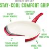 imageGreenLife Soft Grip Healthy Ceramic Nonstick 7quot and 10quot Frying Pan Skillet Set PFASFree Dishwasher Safe Red