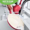 imageGreenLife Soft Grip Healthy Ceramic Nonstick 7quot and 10quot Frying Pan Skillet Set PFASFree Dishwasher Safe Red