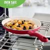 imageGreenLife Soft Grip Healthy Ceramic Nonstick 7quot and 10quot Frying Pan Skillet Set PFASFree Dishwasher Safe Red