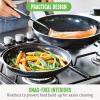 imageGreenLife Soft Grip Healthy Ceramic Nonstick 8quot Frying Pan Skillet PFASFree Dishwasher Safe BlueBlack Diamond