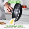imageGreenLife Soft Grip Healthy Ceramic Nonstick 8quot Frying Pan Skillet PFASFree Dishwasher Safe BlueBlack Diamond