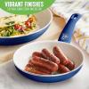 imageGreenLife Soft Grip Healthy Ceramic Nonstick 8quot Frying Pan Skillet PFASFree Dishwasher Safe BlueBlue