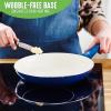 imageGreenLife Soft Grip Healthy Ceramic Nonstick 8quot Frying Pan Skillet PFASFree Dishwasher Safe BlueBlue