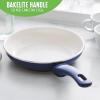 imageGreenLife Soft Grip Healthy Ceramic Nonstick 8quot Frying Pan Skillet PFASFree Dishwasher Safe BlueBlue