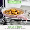 imageGreenLife Soft Grip Healthy Ceramic Nonstick 8quot Frying Pan Skillet PFASFree Dishwasher Safe BluePink