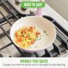 imageGreenLife Soft Grip Healthy Ceramic Nonstick 8quot Frying Pan Skillet PFASFree Dishwasher Safe BluePink
