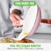 imageGreenLife Soft Grip Healthy Ceramic Nonstick 8quot Frying Pan Skillet PFASFree Dishwasher Safe BluePink