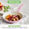 imageGreenLife Soft Grip Healthy Ceramic Nonstick 8quot Frying Pan Skillet PFASFree Dishwasher Safe BluePink