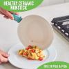 imageGreenLife Soft Grip Healthy Ceramic Nonstick 8quot Frying Pan Skillet PFASFree Dishwasher Safe BlueTurquoise