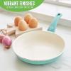 imageGreenLife Soft Grip Healthy Ceramic Nonstick 8quot Frying Pan Skillet PFASFree Dishwasher Safe BlueTurquoise