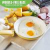 imageGreenLife Soft Grip Healthy Ceramic Nonstick 8quot Frying Pan Skillet PFASFree Dishwasher Safe BlueYellow
