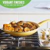 imageGreenLife Soft Grip Healthy Ceramic Nonstick 8quot Frying Pan Skillet PFASFree Dishwasher Safe BlueYellow
