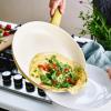 imageGreenLife Soft Grip Healthy Ceramic Nonstick 8quot Frying Pan Skillet PFASFree Dishwasher Safe BlueYellow