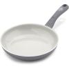 imageGreenLife Soft Grip Healthy Ceramic Nonstick 8quot Frying Pan Skillet PFASFree Dishwasher Safe BlueGray