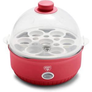 imageGreenLife 3in1 Breakfast Station Ceramic Nonstick Dual Griddles for Eggs Meat Pancakes ampamp Sandwiches  2Slice Toast Drawer Healthy Cooking Timer Versatile Morning Meal Maker PinkRed