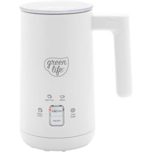 imageGreenLife Ceramic Electric Milk Frother 10oz 4in1 Auto Hot and Cold Foam Dense and Light Foam PFOA and PFAS Free Cordless Milk Warmer and Steamer for Latte Coffee WhiteWhite