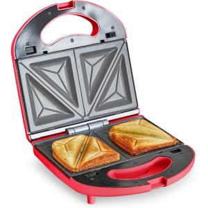 imageGreenLife Pro Electric Panini Press Grill and Sandwich Maker Healthy Ceramic Nonstick PlatesEasy Indicator Light PFASFree YellowRed