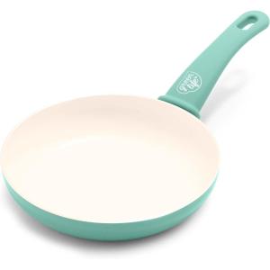 imageGreenLife Soft Grip Healthy Ceramic Nonstick 8quot Frying Pan Skillet PFASFree Dishwasher Safe BlueTurquoise