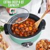 imageGreenLife Cook Duo Healthy Ceramic 6QT Slow Cooker Digital Timer Parts Soft Pink ampamp Healthy Ceramic Extra Large 2022 Electric Griddle for Pancakes Eggs Burgers and More Soft PinkTurquoise