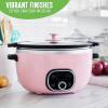 imageGreenLife Cook Duo Healthy Ceramic 6QT Slow Cooker Digital Timer Parts Soft Pink ampamp Healthy Ceramic Extra Large 2022 Electric Griddle for Pancakes Eggs Burgers and More Soft PinkSoft Pink