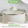 imageGreenLife Soft Grip 16 Piece Healthy Ceramic Nonstick Cookware Set Pots and Pans Set 6Quart Slow Cooker PFAS ampamp PFOAFree Dishwasher Safe Oven Safe Versatile Kitchen Essentials PinkCream and White