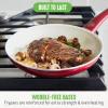 imageGreenLife Soft Grip 16 Piece Healthy Ceramic Nonstick Cookware Set Pots and Pans Set 6Quart Slow Cooker PFAS ampamp PFOAFree Dishwasher Safe Oven Safe Versatile Kitchen Essentials PinkRed