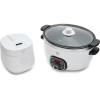 imageGreenLife 6QT Programmable Slow Cooker and 4Cup Rice and Grain Cooker Healthy Ceramic Nonstick PFAS ampamp PFOAFree Digital Timer Dishwasher Safe Versatile Cooking Appliances WhiteWhite