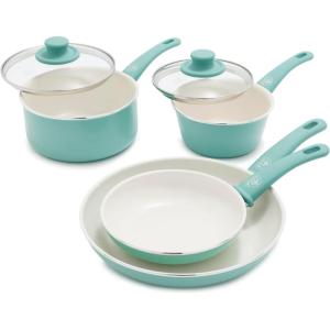 imageGreenLife 2 Cutting boards 6QT Healthy Ceramic Nonstick Slow Cooker PFAS ampamp PFOAFree Programmable StovetopSafe Extra Durable Versatile Kitchen Essentials Easy Clean WhiteTurquoise