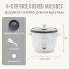 imageGreenLife Electric Rice Cooker 3Cups Uncooked6Cups Cooked Removable PFASFree Nonstick Pot OneSwitch Design Auto Keep Warm Small Space Saving Rice Paddle Soup Grains Oatmeal 15 QT WhiteWhite