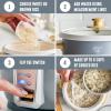 imageGreenLife Electric Rice Cooker 3Cups Uncooked6Cups Cooked Removable PFASFree Nonstick Pot OneSwitch Design Auto Keep Warm Small Space Saving Rice Paddle Soup Grains Oatmeal 15 QT WhiteGrey