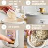 imageGreenLife Electric Rice Cooker 3Cups Uncooked6Cups Cooked Removable PFASFree Nonstick Pot OneSwitch Design Auto Keep Warm Small Space Saving Rice Paddle Soup Grains Oatmeal 15 QT WhiteCream