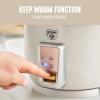 imageGreenLife Electric Rice Cooker 3Cups Uncooked6Cups Cooked Removable PFASFree Nonstick Pot OneSwitch Design Auto Keep Warm Small Space Saving Rice Paddle Soup Grains Oatmeal 15 QT WhiteCream