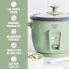 imageGreenLife Electric Rice Cooker 3Cups Uncooked6Cups Cooked Removable PFASFree Nonstick Pot OneSwitch Design Auto Keep Warm Small Space Saving Rice Paddle Soup Grains Oatmeal 15 QT Whitesage