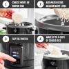imageGreenLife Electric Rice Cooker 3Cups Uncooked6Cups Cooked Removable PFASFree Nonstick Pot OneSwitch Design Auto Keep Warm Small Space Saving Rice Paddle Soup Grains Oatmeal 15 QT Whiteblack