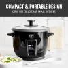 imageGreenLife Electric Rice Cooker 3Cups Uncooked6Cups Cooked Removable PFASFree Nonstick Pot OneSwitch Design Auto Keep Warm Small Space Saving Rice Paddle Soup Grains Oatmeal 15 QT Whiteblack