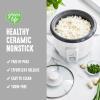 imageGreenLife Electric Rice Cooker 3Cups Uncooked6Cups Cooked Removable PFASFree Nonstick Pot OneSwitch Design Auto Keep Warm Small Space Saving Rice Paddle Soup Grains Oatmeal 15 QT WhiteWhite