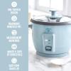 imageGreenLife Electric Rice Cooker 3Cups Uncooked6Cups Cooked Removable PFASFree Nonstick Pot OneSwitch Design Auto Keep Warm Small Space Saving Rice Paddle Soup Grains Oatmeal 15 QT Whiteblue haze