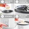 imageGreenLife Electric Rice Cooker 3Cups Uncooked6Cups Cooked Removable PFASFree Nonstick Pot OneSwitch Design Auto Keep Warm Small Space Saving Rice Paddle Soup Grains Oatmeal 15 QT WhiteWhite