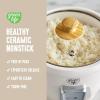 imageGreenLife Electric Rice Cooker 3Cups Uncooked6Cups Cooked Removable PFASFree Nonstick Pot OneSwitch Design Auto Keep Warm Small Space Saving Rice Paddle Soup Grains Oatmeal 15 QT WhiteCream