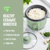 imageGreenLife Electric Rice Cooker 3Cups Uncooked6Cups Cooked Removable PFASFree Nonstick Pot OneSwitch Design Auto Keep Warm Small Space Saving Rice Paddle Soup Grains Oatmeal 15 QT Whitesage