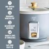 imageGreenLife Electric Rice Cooker 3Cups Uncooked6Cups Cooked Removable PFASFree Nonstick Pot OneSwitch Design Auto Keep Warm Small Space Saving Rice Paddle Soup Grains Oatmeal 15 QT WhiteGrey
