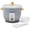 imageGreenLife Electric Rice Cooker 3Cups Uncooked6Cups Cooked Removable PFASFree Nonstick Pot OneSwitch Design Auto Keep Warm Small Space Saving Rice Paddle Soup Grains Oatmeal 15 QT WhiteGrey