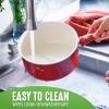 imageGreenLife Soft Grip Healthy Ceramic Nonstick Saucepan with Lid 3QT Red