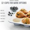 imageGreenLife 12Cup Muffin Pan Healthy Ceramic Nonstick Bakeware PFOA ampamp PFASFree Cupcake Tray Durable Baking Pan Versatile Kitchen Essential Easy Clean Muffin Mold Nonstick Baking Sheet SageGray